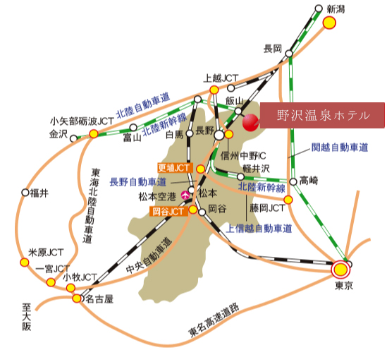 野沢温泉ホテル地図